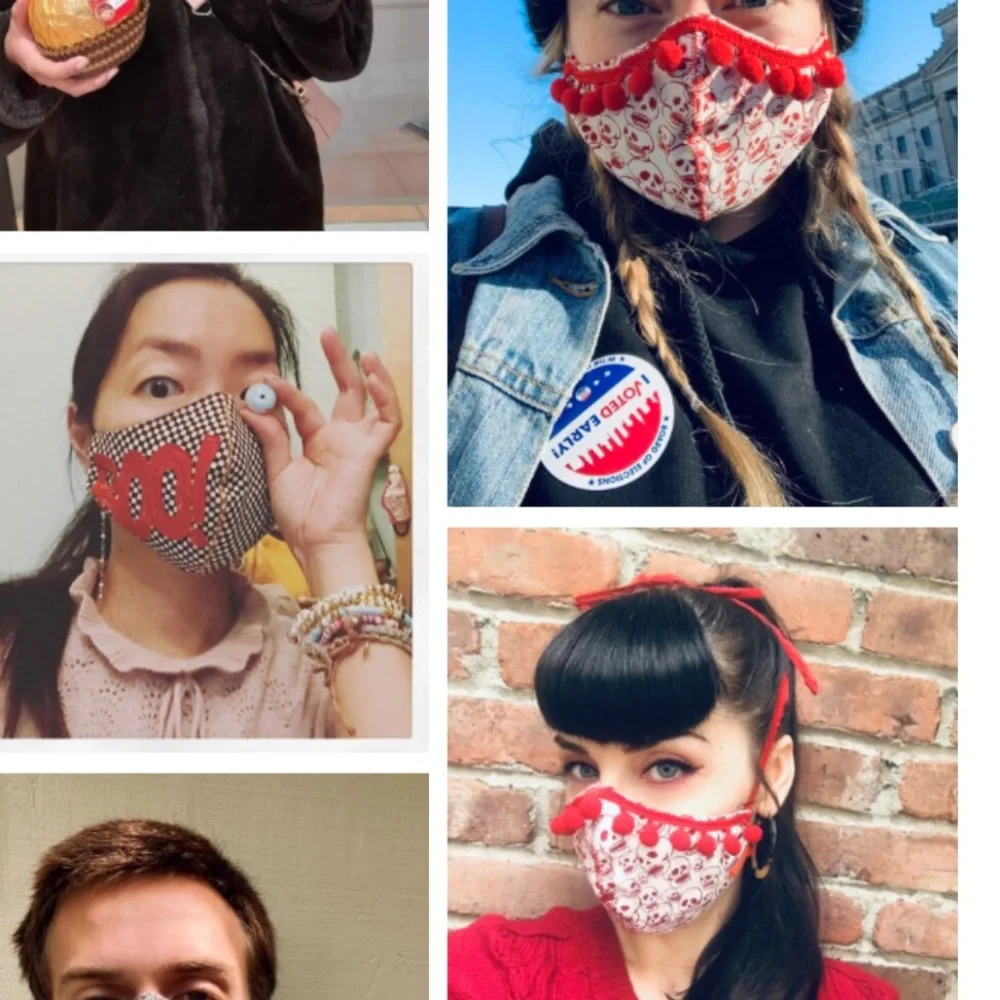 NWOT Handmade Cloth Face Mask - Fish Lips